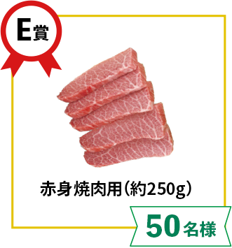 E賞:赤身焼肉用(約250g)【50名様】